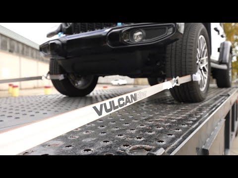 VULCAN Complete Axle Strap Tie Down Kit with Wire Hook Ratchet Straps - Silver Series