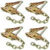 VULCAN Ratchet Buckle - 2 Inch Wide Handle with Chain Tail - 3,300 Pound Safe Working Load