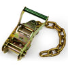 VULCAN Ratchet Buckle - 2 Inch Wide Handle with Chain Tail - 3,300 Pound Safe Working Load