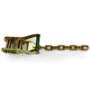 VULCAN Ratchet Buckle - 2 Inch Wide Handle with Chain Tail - 3,300 Pound Safe Working Load