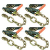 VULCAN Ratchet Buckle - Chain Anchor - 2 Inch Handle - PROSeries - 4 Pack - 3,300 Pound Safe Working Load