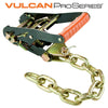 VULCAN Ratchet Buckle - 2 Inch Wide Handle with Chain Tail - 3,300 Pound Safe Working Load
