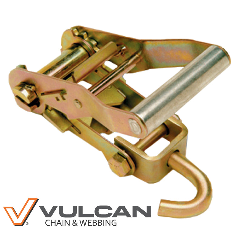 VULCAN Ratchet Buckle with Idler Hook - 2 Inch - 3,300 Pound Safe Working Load