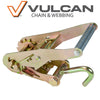 VULCAN Ratchet Buckle - 2 Inch Wide Handle - Tube J-Hook - 3,300 Pound Safe Working Load