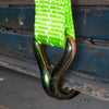 VULCAN Ratchet Strap with Wire Hooks - 2 Inch - 3,300 Pound Safe Working Load