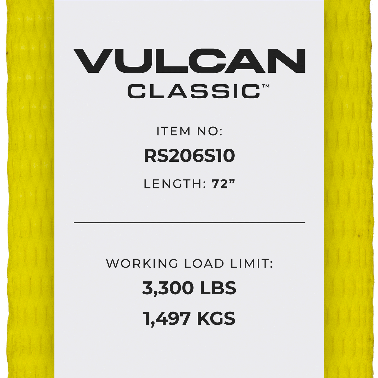 VULCAN Car Tie Down with Flat Snap Hook Ratchet - Snap Hook - 72 Inch - 3,300 Pound Safe Working Load