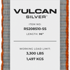VULCAN Car Tie Down with Flat Snap Ratchet - Snap Hook - 96 Inch - Silver Series - 3,300 Pound Safe Working Load