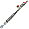VULCAN Car Tie Down with Flat Snap Ratchet - Snap Hook - 96 Inch - Silver Series - 3,300 Pound Safe Working Load