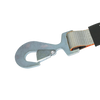 VULCAN Car Tie Down with Flat Snap Ratchet - Snap Hook - 96 Inch - Silver Series - 3,300 Pound Safe Working Load