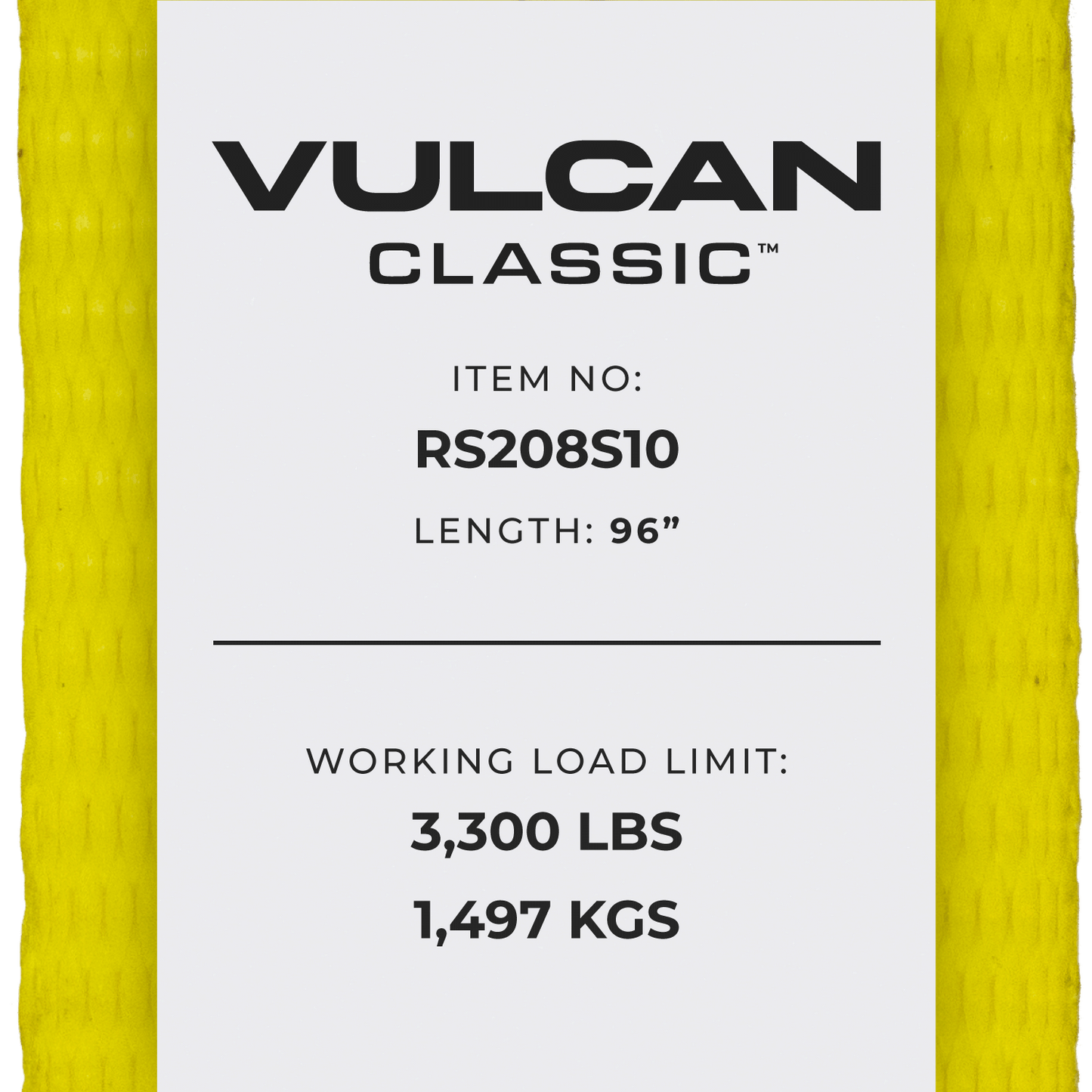 VULCAN Car Tie Down with Flat Snap Hook Ratchet - Snap Hook - 96 Inch - 3,300 Pound Safe Working Load