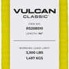 VULCAN Snap Hook Car Tie Down With Flat Snap Hook Ratchet - 96 Inch - 3,300 Pound Safe Working Load