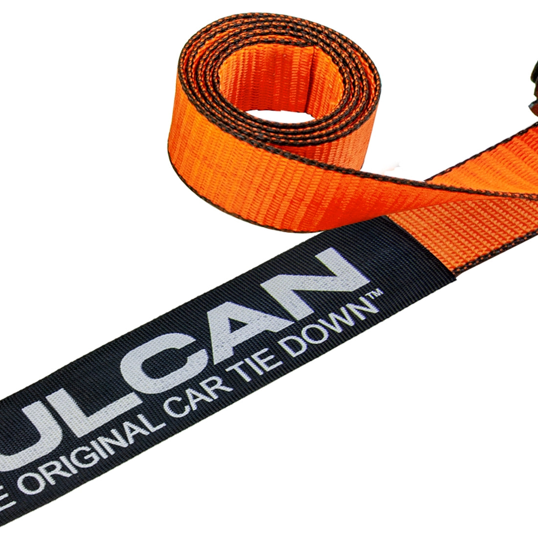 VULCAN Car Tie Down with Flat Snap Hook Ratchet - Snap Hook - 2 Inch x 96 Inch - 2 Pack - PROSeries - 3,300 Pound Safe Working Load