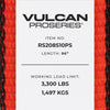 VULCAN Car Tie Down with Flat Snap Hook Ratchet - Snap Hook - 2 Inch x 96 Inch - 2 Pack - PROSeries - 3,300 Pound Safe Working Load