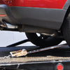 VULCAN Car Tie Down with Chain Tail Ratchet - Snap Hook - 96 Inch - Silver Series - 3,300 Pound Safe Working Load