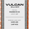 VULCAN Car Tie Down with Chain Tail Ratchet - Snap Hook - 96 Inch - Silver Series - 3,300 Pound Safe Working Load
