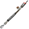 VULCAN Car Tie Down with Chain Tail Ratchet - Snap Hook - 96 Inch - Silver Series - 3,300 Pound Safe Working Load