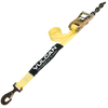 VULCAN Snap Hook Car Tie Down With Flat Chain Tail Ratchet  96 Inch - 3,300 Pound Safe Working Load