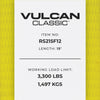 VULCAN Ratchet Strap with Flat Hooks - 2 Inch x 15 Foot - Classic Yellow - 3,300 Pound Safe Working Load