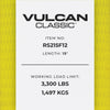 VULCAN Ratchet Strap with Flat Hooks - 2 Inch x 15 Foot - Classic Yellow - 3,300 Pound Safe Working Load