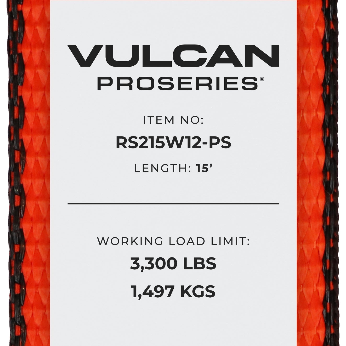 VULCAN Ratchet Strap with Wire Hooks - 2 Inch x 15 Foot - 4 Pack - PROSeries - 3,300 Pound Safe Working Load