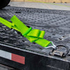 VULCAN Ratchet Strap with Wire Hooks - 2 Inch x 15 Foot - 2 Pack - High-Viz - 3,300 Pound Safe Working Load