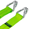 VULCAN Ratchet Strap with Wire Hooks - 2 Inch x 15 Foot - 2 Pack - High-Viz - 3,300 Pound Safe Working Load