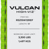 VULCAN Ratchet Strap with Wire Hooks - 2 Inch x 15 Foot - 4 Pack - High-Viz - 3,300 Pound Safe Working Load