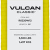 VULCAN Ratchet Strap with Wire Hooks - 2 Inch x 20 Foot - Classic Yellow - 3,300 Pound Safe Working Load