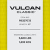 VULCAN Ratchet Strap with Chain Anchors - Classic Yellow - 2 Inch x 27 Foot - 3,600 Pound Safe Working Load