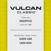 VULCAN Ratchet Strap with Chain Anchors - Classic Yellow - 2 Inch x 27 Foot - 3,600 Pound Safe Working Load