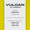 VULCAN Ratchet Strap with Chain Anchors - 2 Pack - Classic Yellow - 2 Inch x 27 Foot - 3,600 Pound Safe Working Load