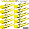 VULCAN Ratchet Strap with Wire Hooks 2 Inch x 30 Foot, 10 Pack - Classic Yellow - 3,300 Pound Safe Working Load