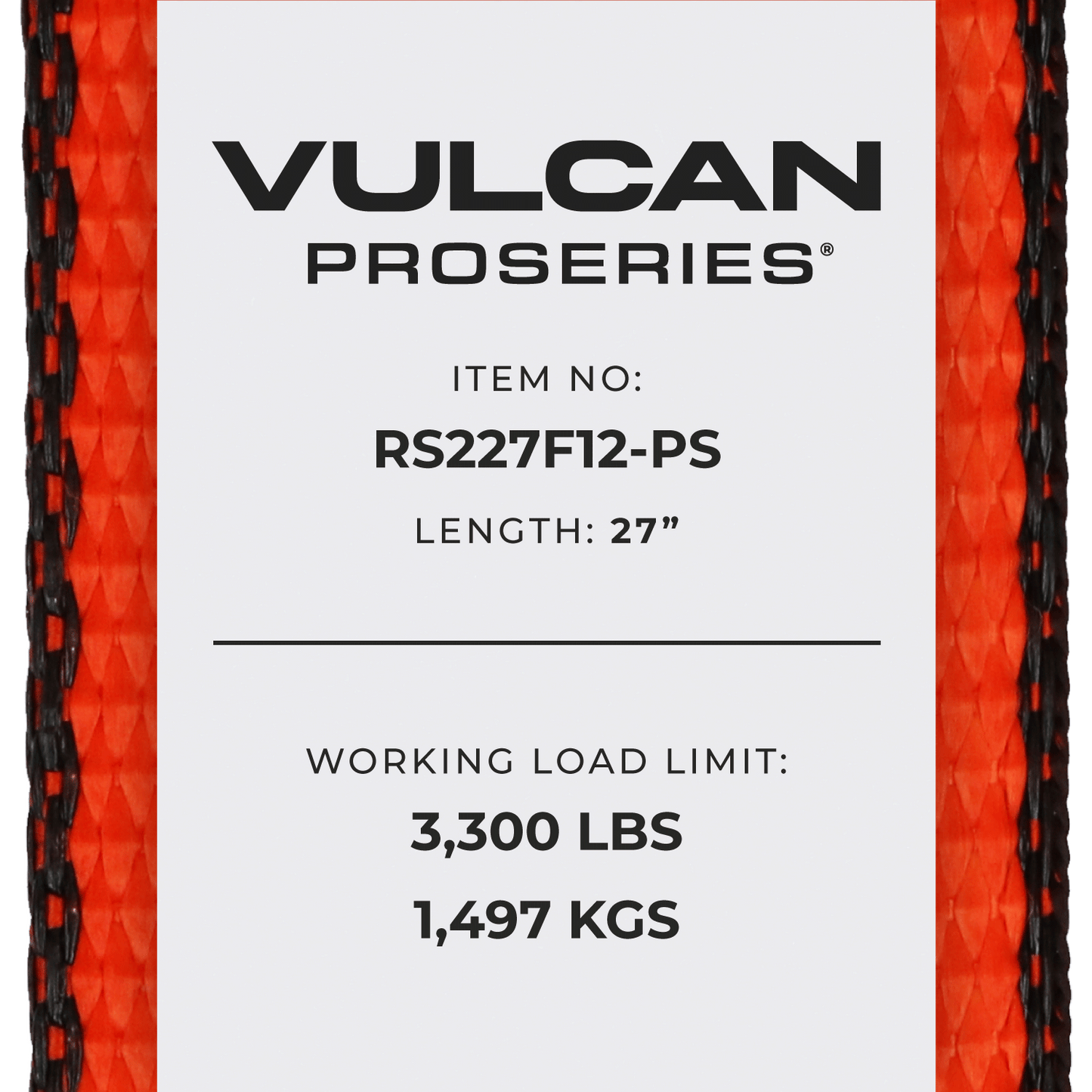 VULCAN Ratchet Strap with Flat Hooks - 2 Inch x 27 Foot - 2 Pack - PROSeries - 3,300 Pound Safe Working Load