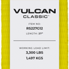 VULCAN Ratchet Strap with Chain Grab Hooks - 2 Inch x 27 Foot - 3,300 Pound Safe Working Load