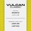 VULCAN Ratchet Strap with Chain Anchors - 2 Inch x 30 Foot - 6 Pack - Classic Yellow - 3,600 Pound Safe Working Load