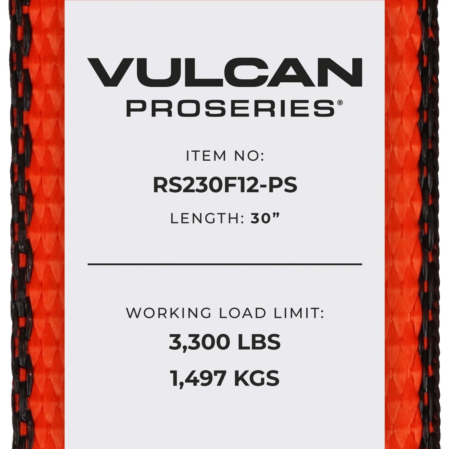 VULCAN Ratchet Strap with Flat Hooks - 2 Inch x 30 Foot - 2 Pack - PROSeries - 3,300 Pound Safe Working Load