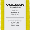 VULCAN Ratchet Strap with Wire Hooks - 2 Inch x 30 Foot - Classic Yellow - 3,300 Pound Safe Working Load - Pack of 2