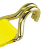 VULCAN Ratchet Strap with Wire Hooks 2 Inch x 30 Foot, 10 Pack - Classic Yellow - 3,300 Pound Safe Working Load