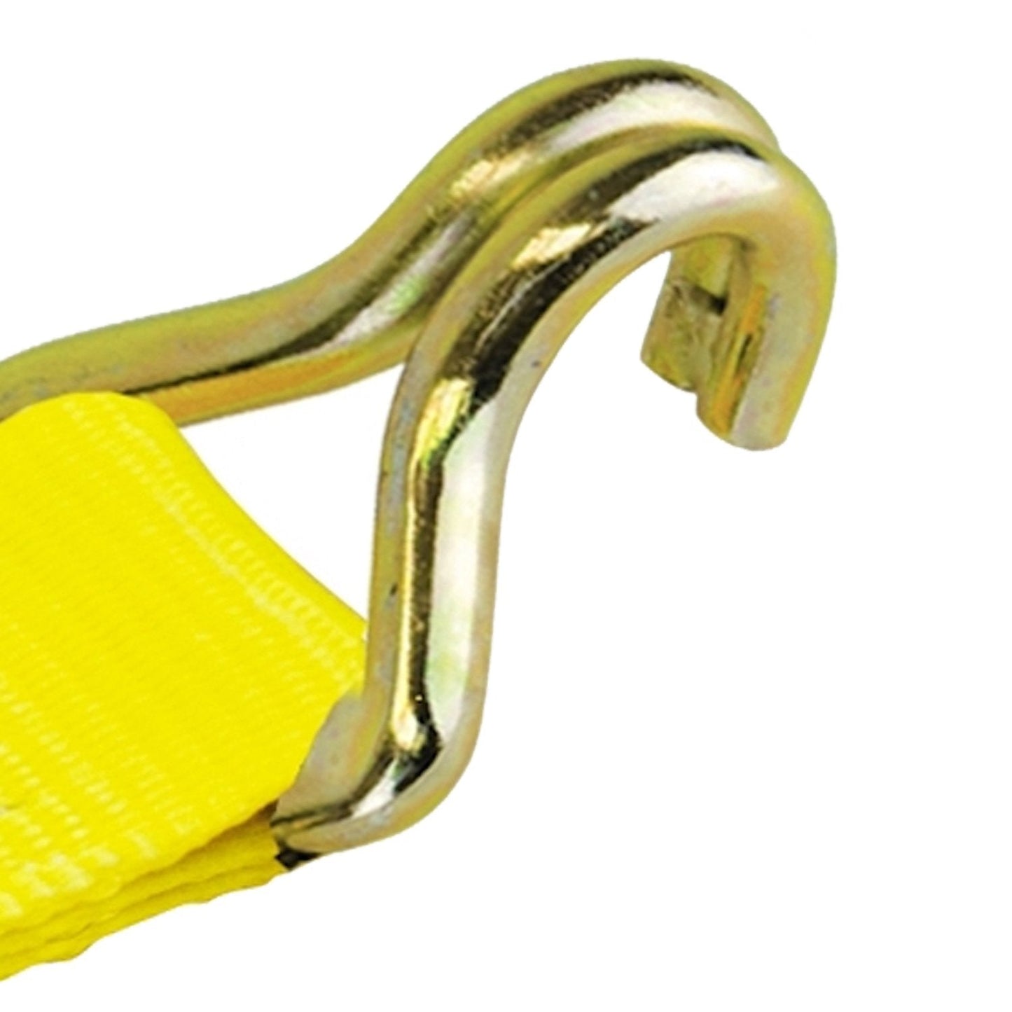 VULCAN Ratchet Strap with Wire Hooks 2 Inch x 30 Foot, 10 Pack - Classic Yellow - 3,300 Pound Safe Working Load