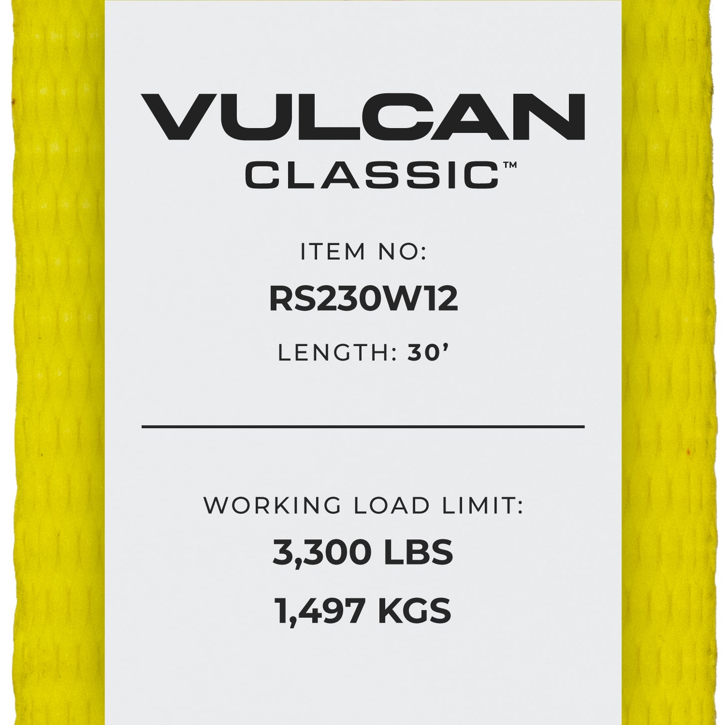 VULCAN Ratchet Strap with Wire Hooks 2 Inch x 30 Foot - 8 Pack - Classic Yellow - 3,300 Pound Safe Working Load