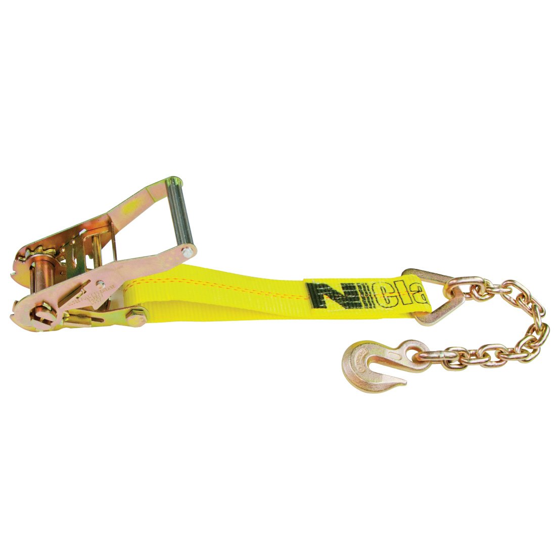 VULCAN Ratchet Short End with Chain Anchor - Classic Series - 3,600 Pound Safe Working Load - 4 Pack