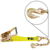 VULCAN Ratchet Short End with Chain Anchor - Classic Series - 3,600 Pound Safe Working Load - 4 Pack