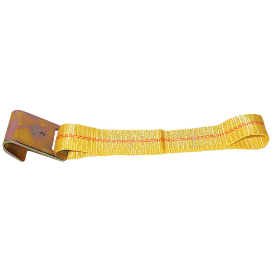 VULCAN Short End Replacement Strap with Flat Hook - 2 Inch - Safe Working Load 3,300 Lbs.