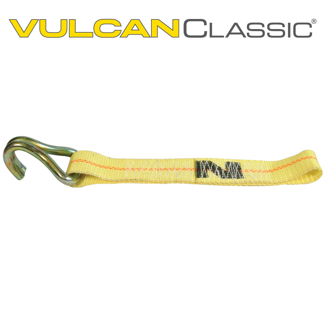 VULCAN Short End Ratchet Strap with Wire Hook - 2 Inch