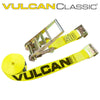 VULCAN Ratchet Strap with Flat Hooks - 3 Inch - 5,000 Pound Safe Working Load