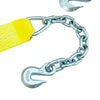 VULCAN Ratchet Strap with Chain Anchors - 3 Inch x 30 Foot - 2 Pack - Classic Yellow - 5,000 Pound Safe Working Load