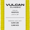 VULCAN Ratchet Strap with Grab Hooks - 3 Inch - Classic Yellow - 5,000 Pound Safe Working Load