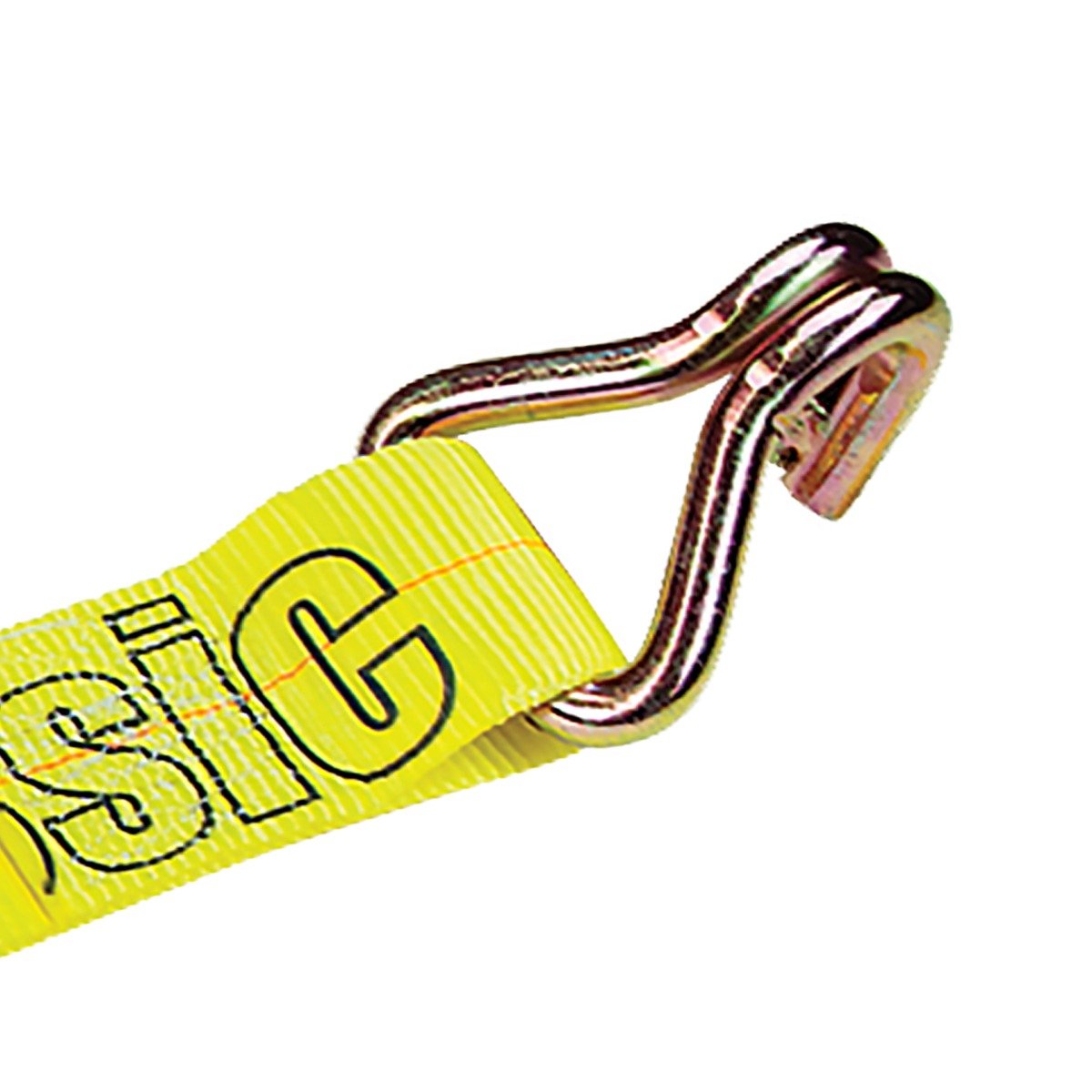 VULCAN Ratchet Strap with Wire Hooks - 3 Inch x 30 Foot - Classic Yellow - 5,000 Pound Safe Working Load