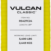 VULCAN Ratchet Strap with Chain Anchors - 4 Inch x 27 Foot - Classic Yellow - 5,400 Pound Safe Working Load