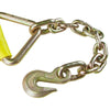 VULCAN Ratchet Strap with Chain Anchors - 4 Inch x 27 Foot - 2 Pack - Classic Yellow - 5,400 Pound Safe Working Load